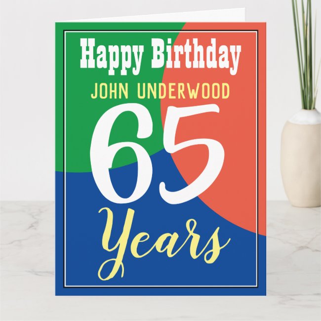 Happy 65th Birthday Card