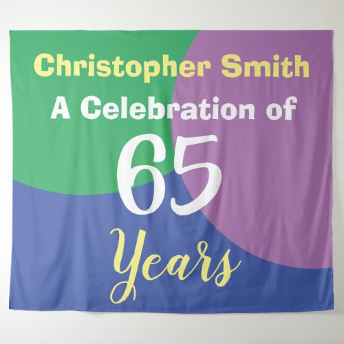 Happy 65th Birthday Celebration Tapestry