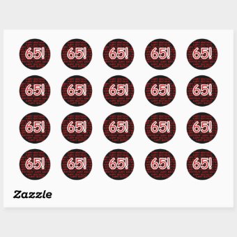 Happy 65th Birthday Classic Round Sticker | Zazzle