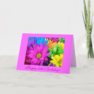 Happy 65th Birthday Recycled Greeting Card