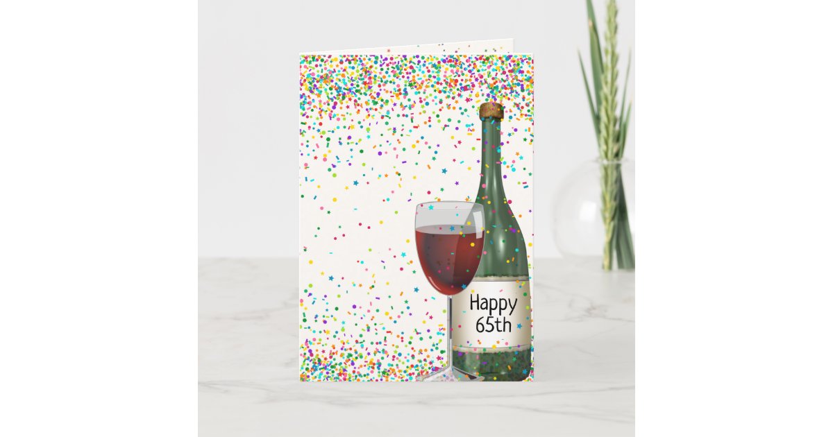 happy birthday wine bottle