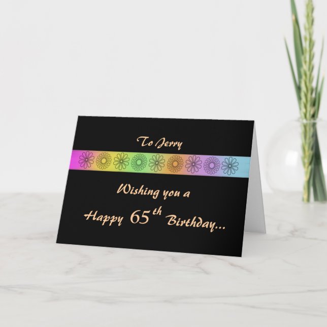 Happy 65th Customizable Card (Front)