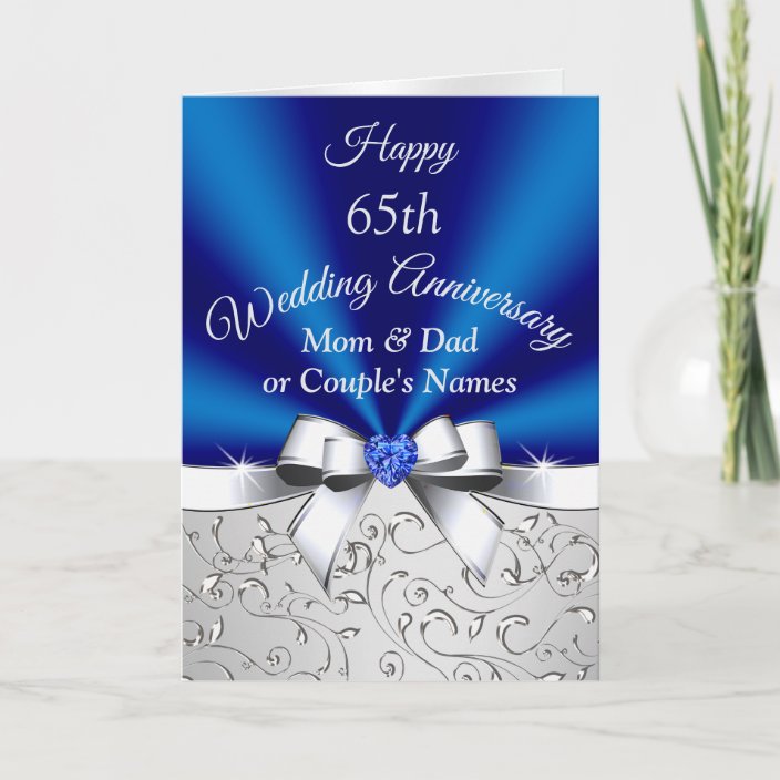 Happy 65th Wedding Anniversary Cards For Parents Zazzle Com