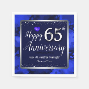 Happy 65th Wedding Anniversary Napkins