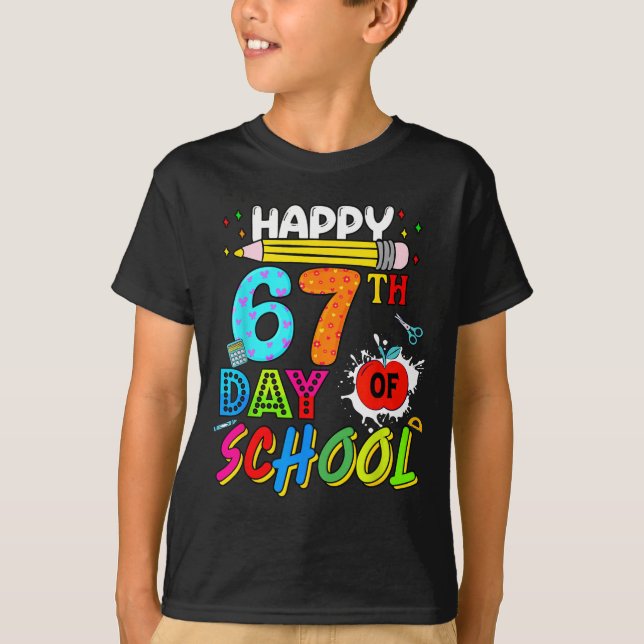 Happy 67 Days Of School 67th Day Smarter Six Seven T-Shirt (Front)
