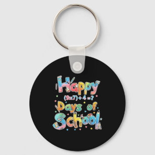 Happy 67 Days Of School Math Equation Teacher Six  Keychain