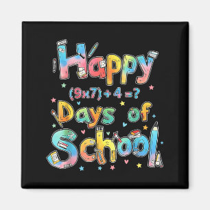 Happy 67 Days Of School Math Equation Teacher Six  Magnet