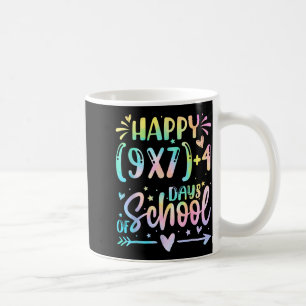 Happy 67 Days Of School Math Teacher Students Six  Coffee Mug