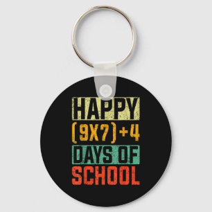 Happy 67 Days Of School Math Teacher Students Six  Keychain