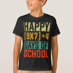 Happy 67 Days Of School Math Teacher Students Six  T-Shirt
