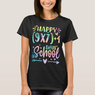 Happy 67 Days Of School Math Teacher Students Six  T-Shirt