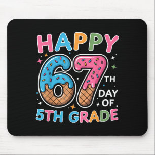 Happy 67th Day Of 5th Grade Ice Cream Drip 67 Days Mouse Pad
