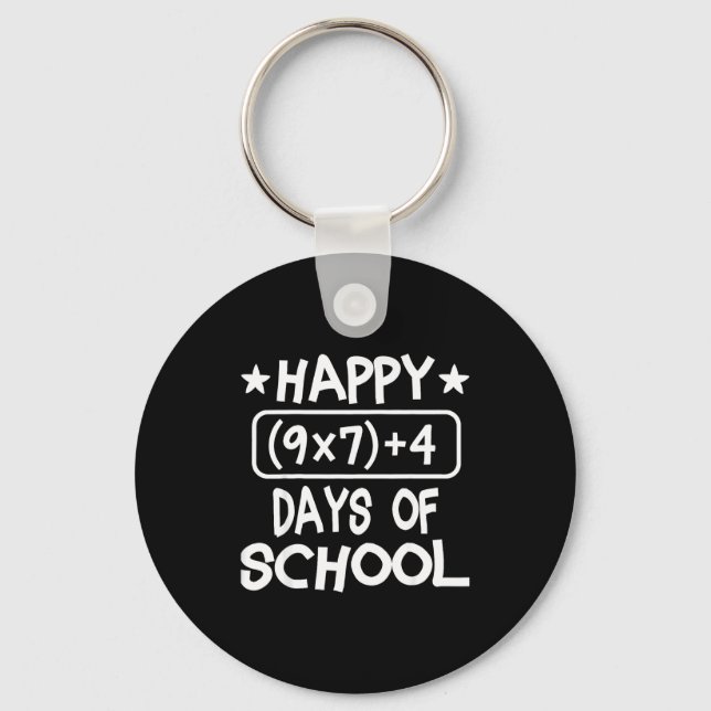 Happy 67th Day Of School Six Seven Kids  Keychain (Front)