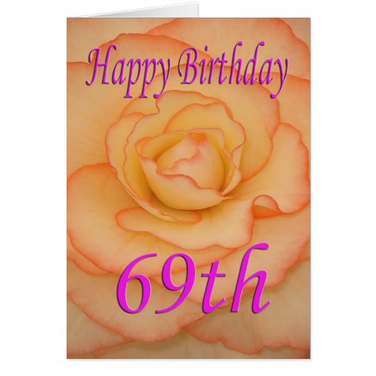 Happy 69th Birthday Flower (Front)