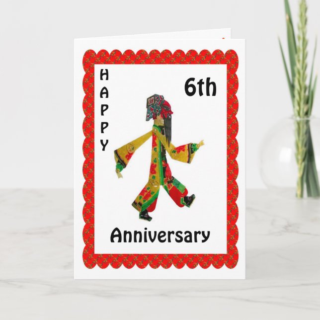Happy 6th Anniversary Card (Front)