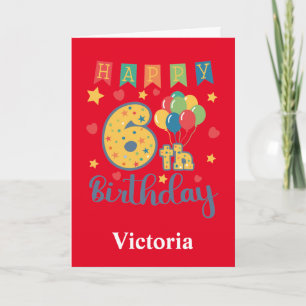 Happy 6th Birthday Card