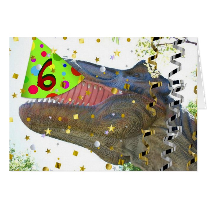 Happy 6th Birthday/Dinosaur Cards