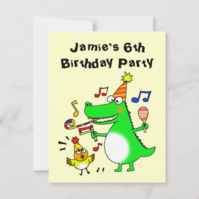 Happy 6th Birthday ( I am 6 ) Invitation (Front)