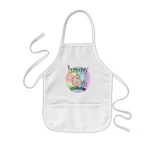 Happy 6th Birthday (pink) Kids' Apron