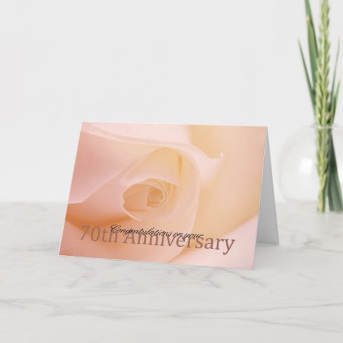 Happy 70th Anniversary roses Card