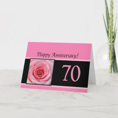 Happy 70th Anniversary roses Card