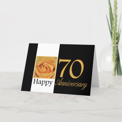 Happy 70th Anniversary roses Card