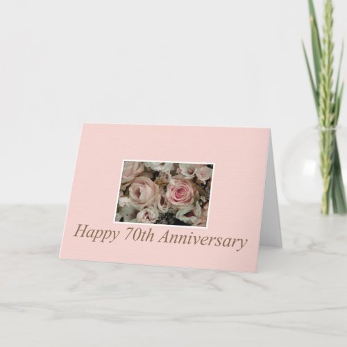 Happy 70th Anniversary roses Card