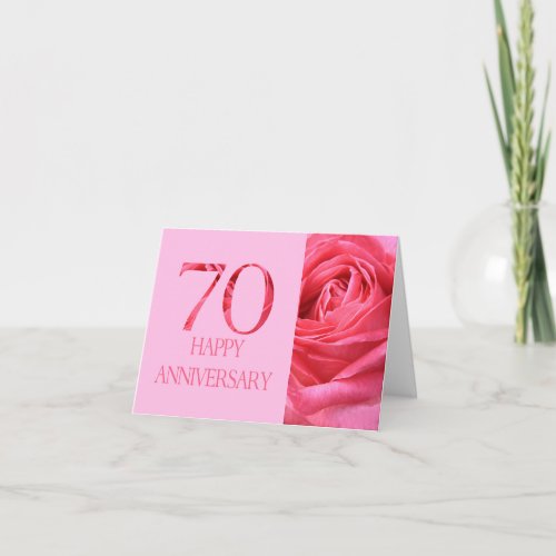 Happy 70th Anniversary roses Card