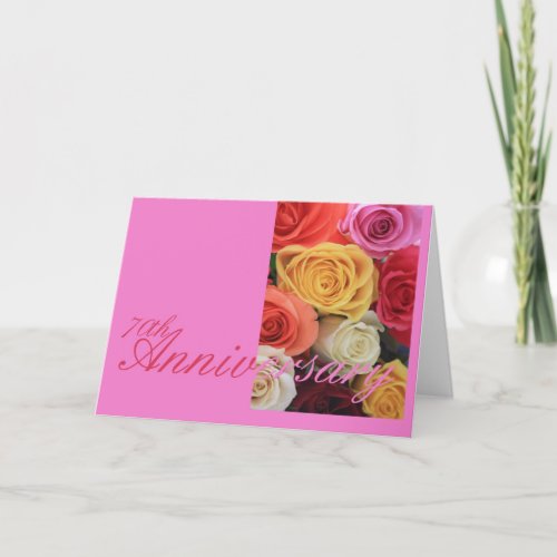 Happy 70th Anniversary roses Card