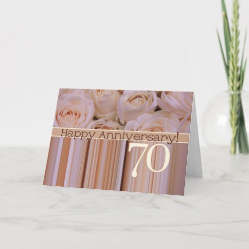 Happy 70th Anniversary roses Card