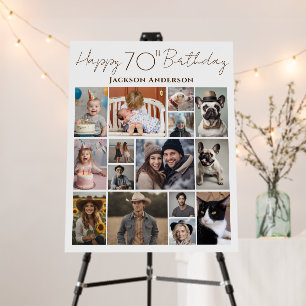 Happy 70th Birthday 15 Multiple Photo  Foam Board