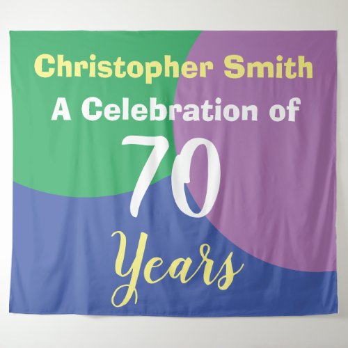 Happy 70th Birthday Celebration Tapestry