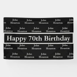 Happy 70th Birthday Custom Banner