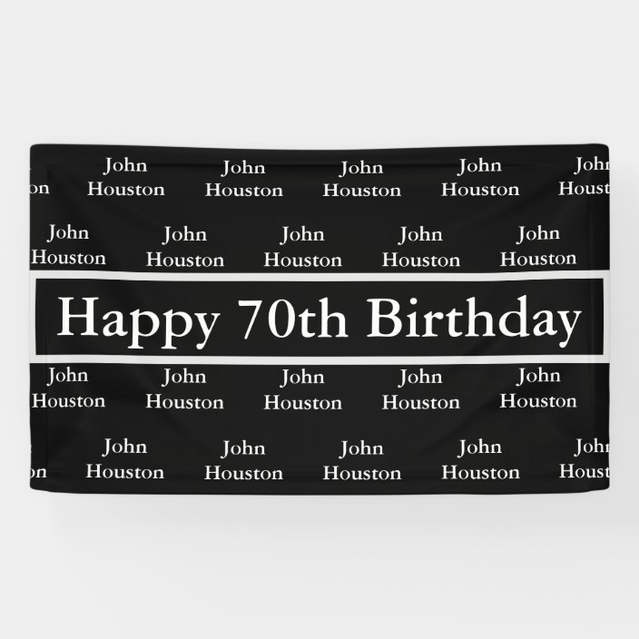 Happy 70th Birthday Custom Banner | Zazzle.com