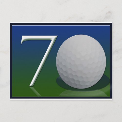 Happy 70th Birthday for golf nut Postcard