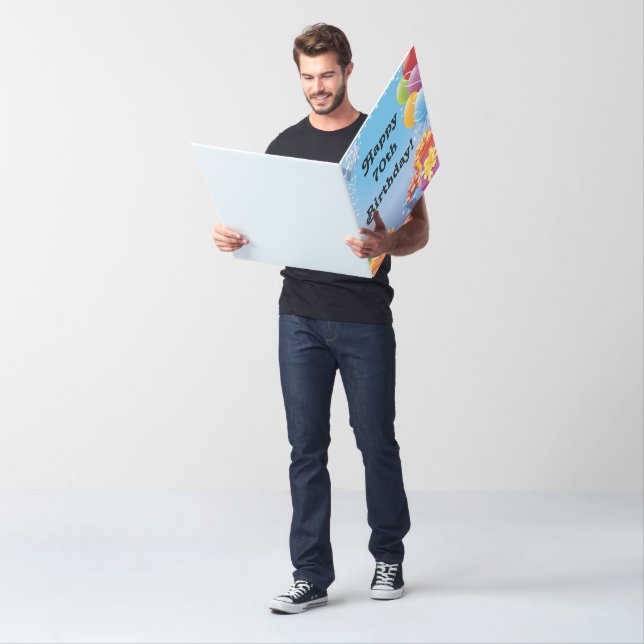 Happy 70th Birthday - Giant Birthday Card (In Situ)