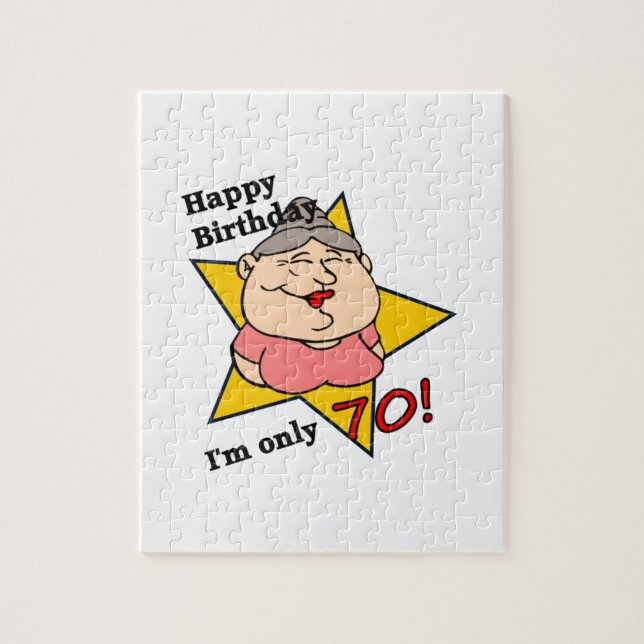 Happy 70th Birthday Jigsaw Puzzle (Vertical)