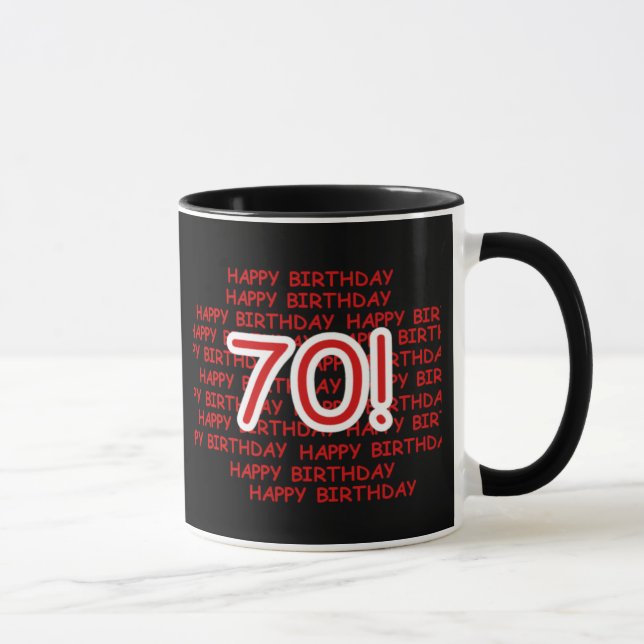Happy 70th Birthday Mug (Right)