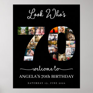happy 70th birthday photo montage look who's 70 poster