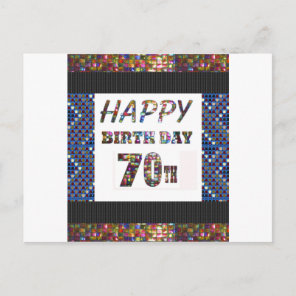 Happy 70th Birthday Postcard
