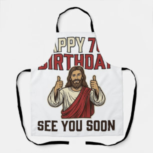 Happy 70th Birthday See You Soon Vintage Shirt Apron
