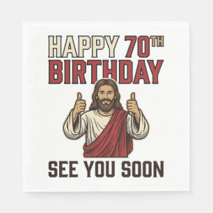 Happy 70th Birthday See You Soon Vintage Shirt Napkins
