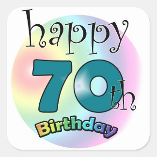 Happy 70th Birthday Stickers | Zazzle