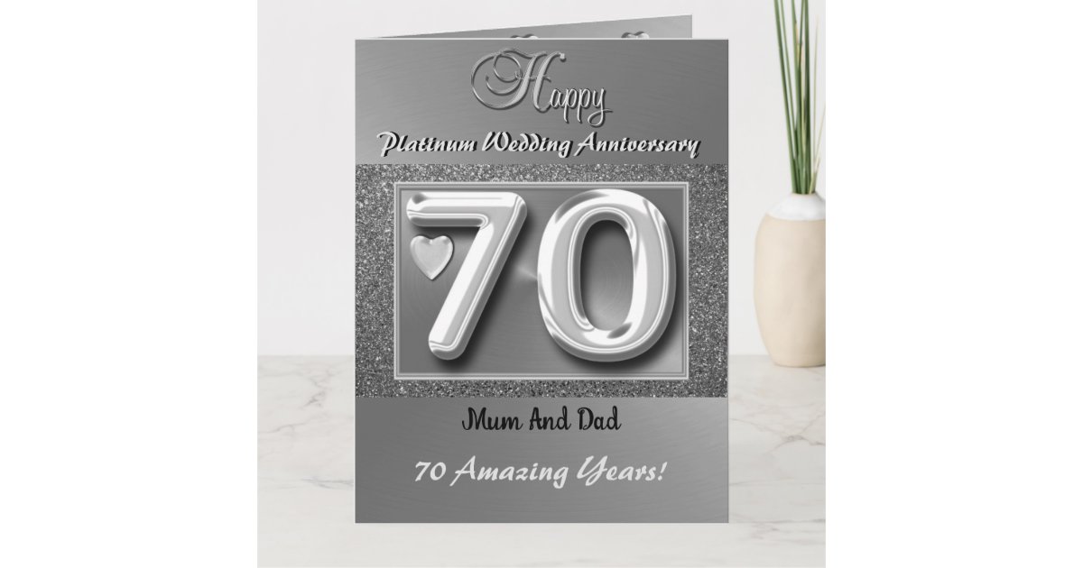 platinum anniversary card