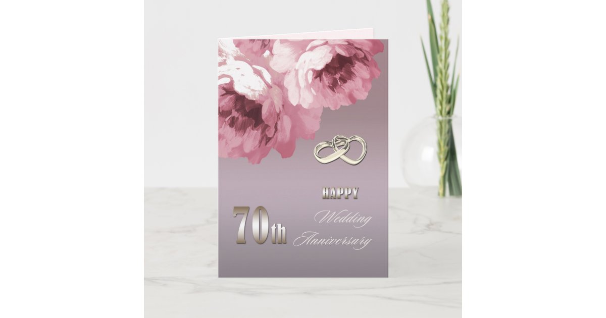 Happy 70th Wedding Anniversary Greeting Cards Zazzle Com