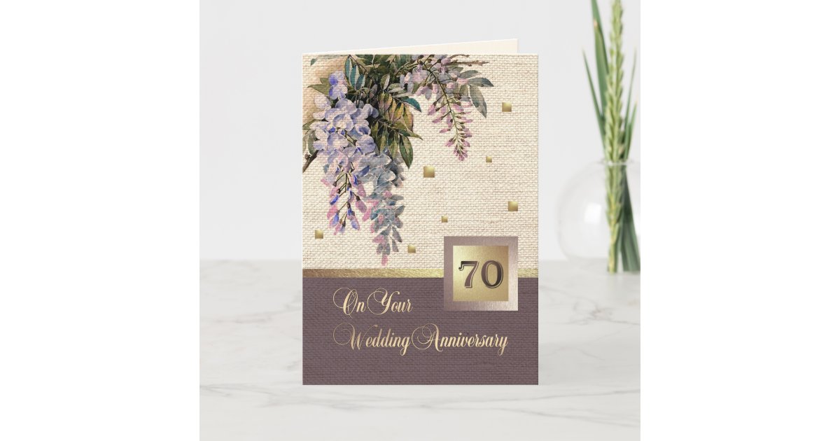 Happy 70th Wedding Anniversary Greeting Cards Zazzle.com