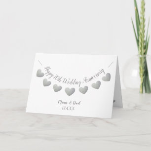 Happy 70th Wedding Anniversary Platinum Mom & Dad Card