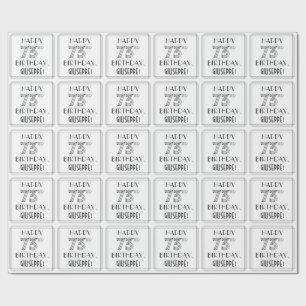 HAPPY 73RD BIRTHDAY; Art Deco Style; Custom Name Wrapping Paper