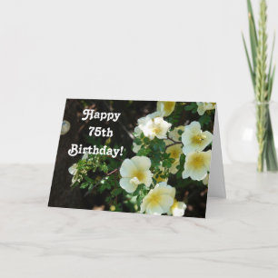 Happy 75th(age here) Birthday-Floral Card