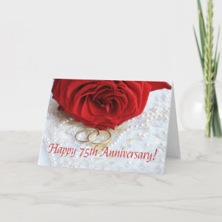 Happy 75th Anniversary roses Card